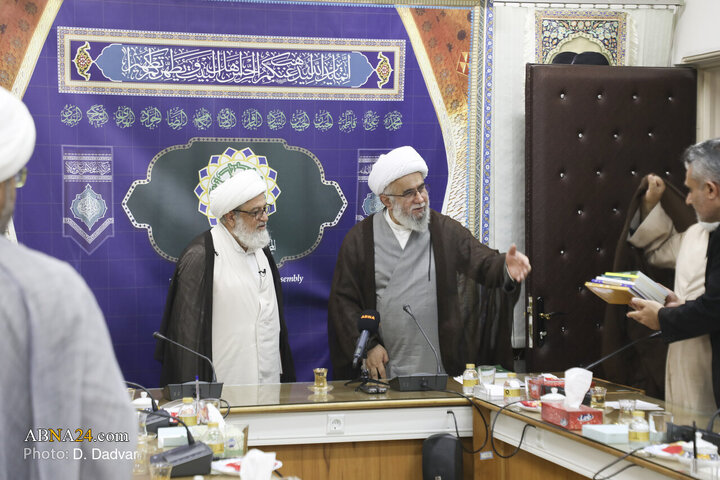 نشست مشترک دبیرکل مجمع جهانی اهل‌بیت(ع) با آیت‌الله عابدینی