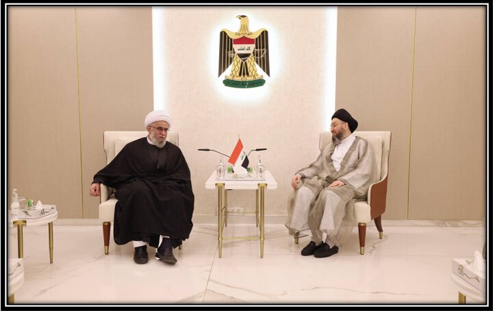 دیدار سید عمار حکیم و آیت‌الله رمضانی؛ از مقاومت ملت ایران تا روند تشکیل دولت جدید در عراق
