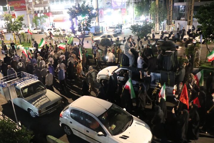 گزارش تصویری/  میدان‌داری مردم قرچک در شب صدوپنجم