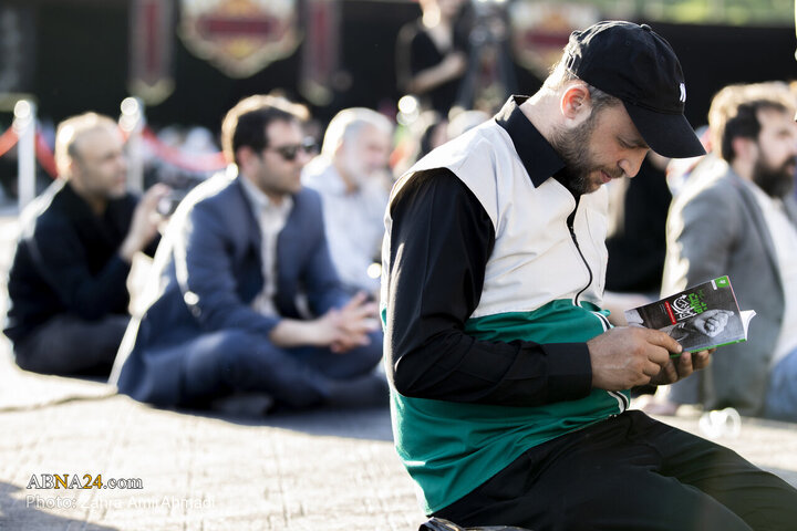 اهتزاز بزرگترین پرچم عزای حسینی