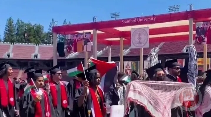 Students walk out of Stanford graduation ceremony in protest of Google contracts with “Israel”