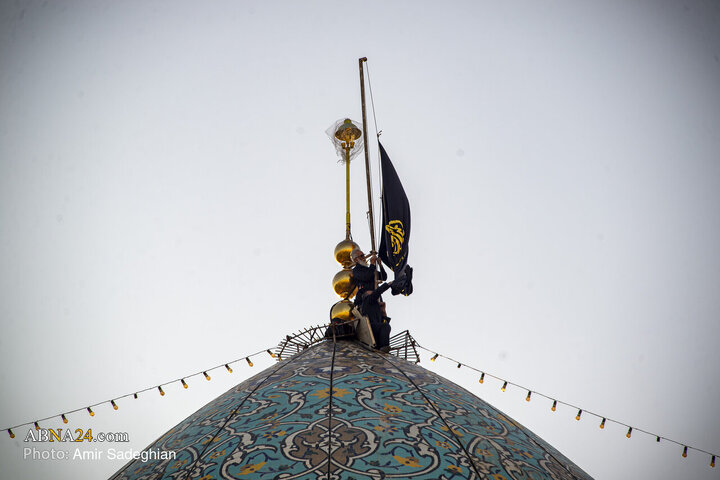 Photos: Ceremony of Replacing Flag of Hazrat Shahcheragh Holy Shrine