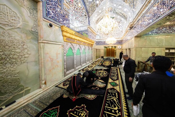 تصاویر | آیین تعویض پوشش ضریح مطهر امام حسین(ع)