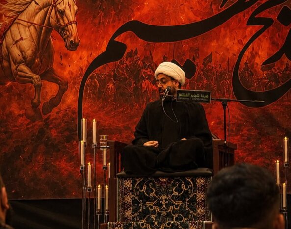 گزارش تصویری | خیمۀ عزای حسینی در هیئت شباب‌القاسم(ع) کپنهاگ