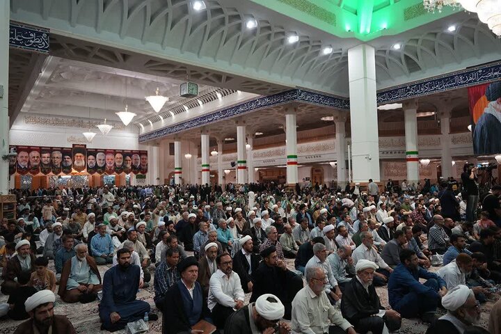 ویدیو | محفل اولین سالگرد شهدای جنگ ۱۲ روزه و بزرگداشت آیت‌الله فیاض