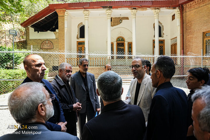 بازدید نمایندگان مجلس از بخش‌های آسیب‌دیده کاخ سعدآباد پس از جنگ رمضان