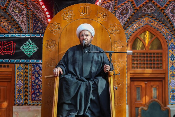 تقرير مصور/ إقامة مجلس عزاء لإحياء ذكر أهل البيت (ع) في صحن مرقد أبي الفضل العباس (ع)