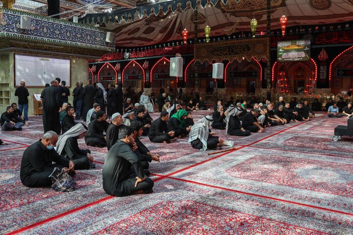 تقرير مصور/ إقامة مجلس عزاء لإحياء ذكر أهل البيت (ع) في صحن مرقد أبي الفضل العباس (ع)