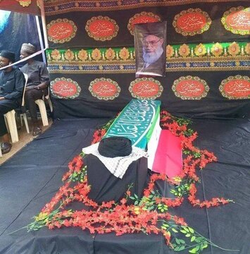 Photos: Symbolic funeral ceremony for martyred Imam held in Nigeria