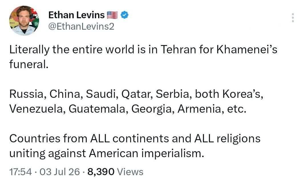 Amerikanong mamamahayag: "Halos buong mundo ay naroroon sa seremonya ng libing ng Pinunong Martir sa Tehran"