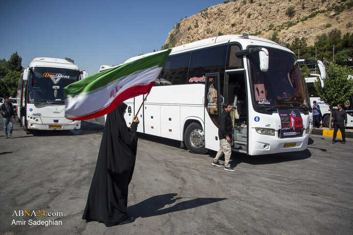 اعزام کاروان های خودرویی جهت مراسم وداع با رهبر شهید در شیراز