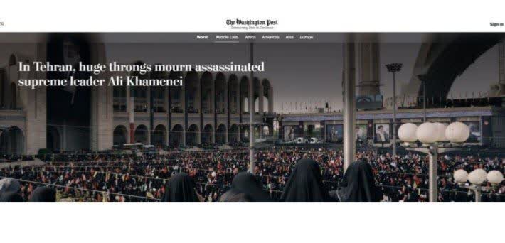 Washington Post, Tahran’daki Vedada Ailelerin ve Çocukların Geniş Katılımını Yazdı