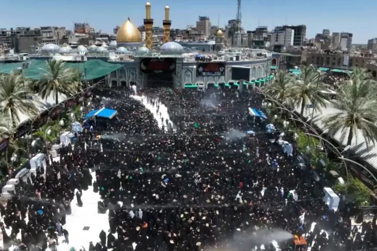 نجف اشرف در آستانه تشییع شهید آیت‌الله خامنه‌ای/ پرچم‌های سیاه و آماده‌باش امنیتی در شهر