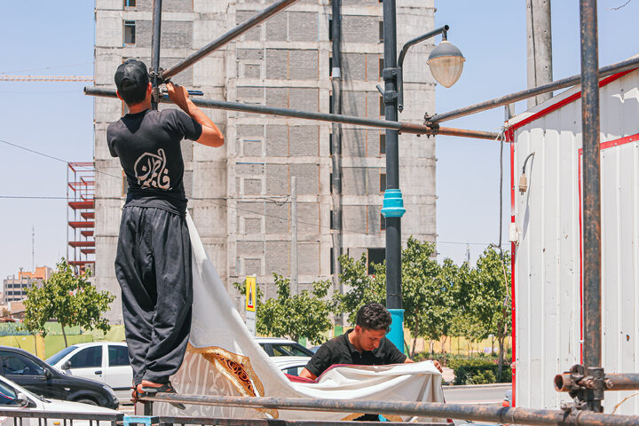 Photos: Preparation of Mawkibs by Astan Quds Razavi on Eve of Funeral Procession of Martyred Leader
