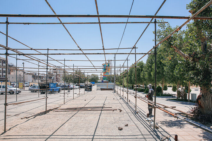 Photos: Preparation of Mawkibs by Astan Quds Razavi on Eve of Funeral Procession of Martyred Leader