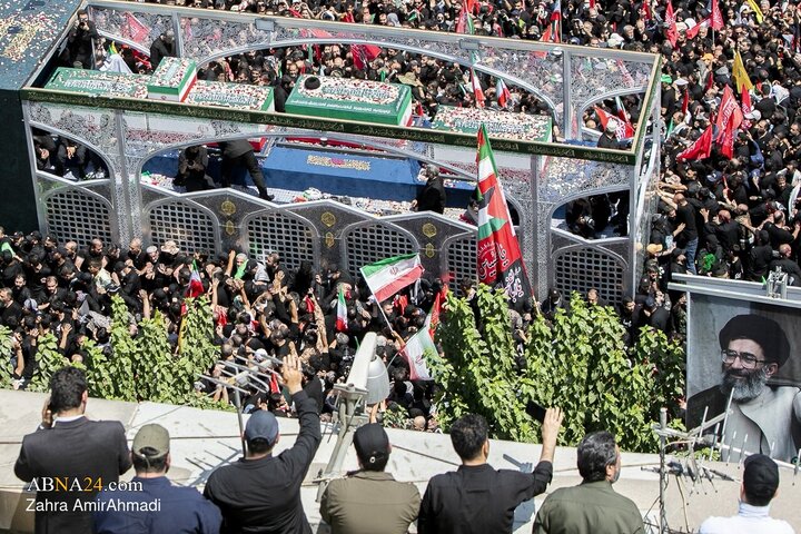 Rapora Wêneyî | Merasîma Cenazeyê yê Cenazeya Pîroz a Rêberê Şehîd li Bajarê Tehranê