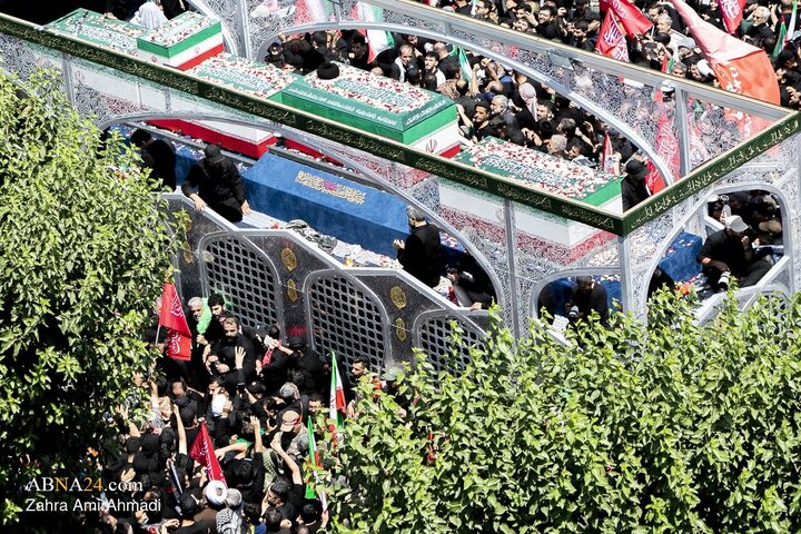Rapora Wêneyî | Merasîma Cenazeyê yê Cenazeya Pîroz a Rêberê Şehîd li Bajarê Tehranê