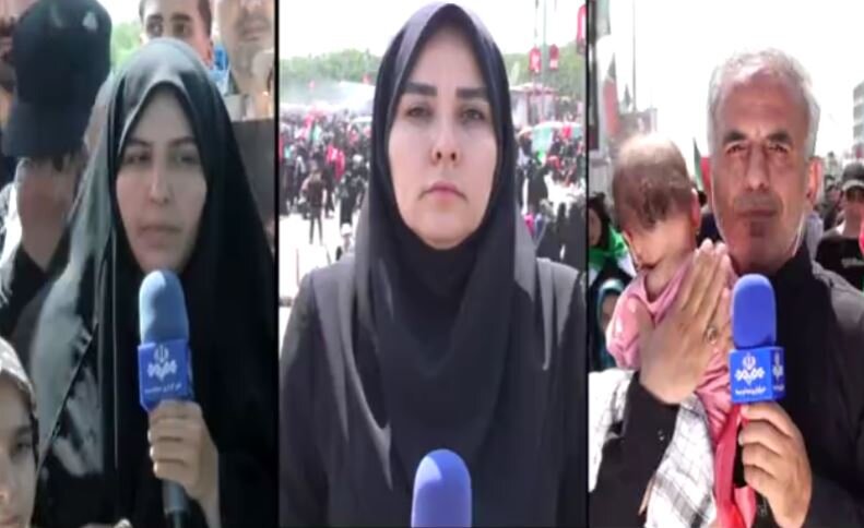 Video: A different report by the IRIB journalist with an infant who present with his family at funeral ceremony