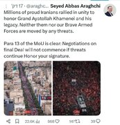  Araghchi : « Aucune négociation finale tant que les menaces américaines continuent »