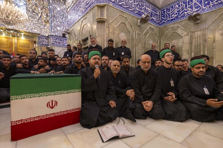 تقرير مصور/ مراسم تشييع جثامين الإمام الخامنئي (رض) وعائلته في العتبة العباسية المقدسة