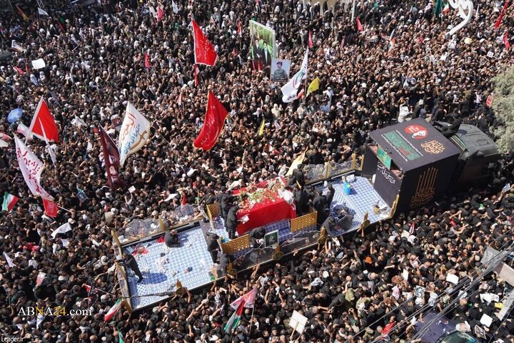 تشییع پیکر مطهر رهبر شهید انقلاب در نجف اشرف