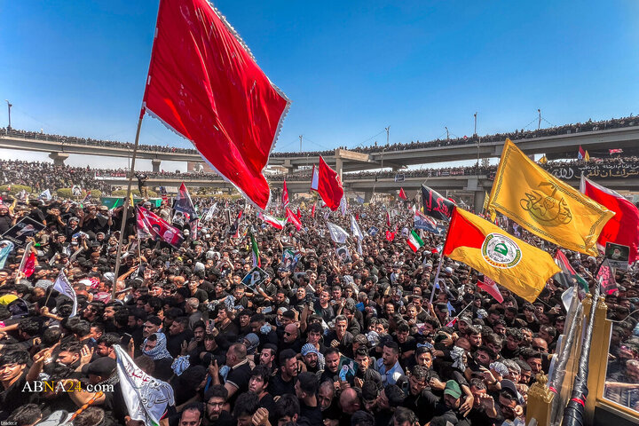 تشییع پیکر مطهر رهبر شهید انقلاب در نجف اشرف