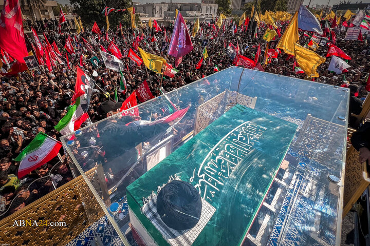 تشییع پیکر مطهر رهبر شهید انقلاب در نجف اشرف