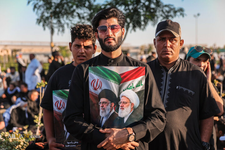 تشییع پیکر مطهر رهبر شهید انقلاب در نجف اشرف