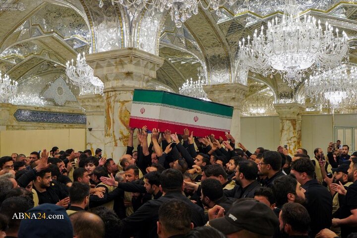 Foto / Şehit Rehber’in Ailesinin Naaşlarının Hz. Emirülmüminin (A.S.) Mukaddes Türbesindeki Teşyisi