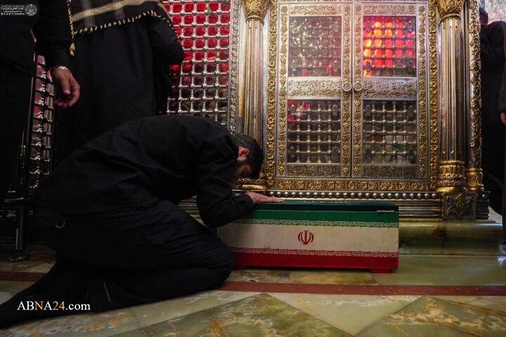 Foto / Şehit Rehber’in Ailesinin Naaşlarının Hz. Emirülmüminin (A.S.) Mukaddes Türbesindeki Teşyisi