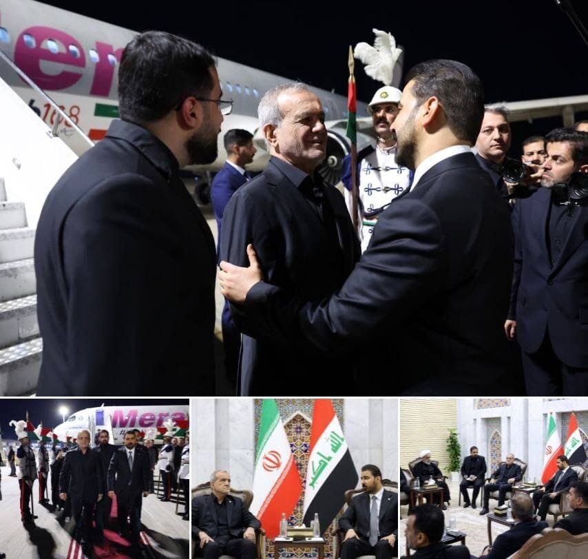 Rais wa Iran Masoud Pezeshkian Awasili Najaf Kushiriki Mazishi ya Kiongozi Shahidi Ayatullah Sayyid Ali Khamenei