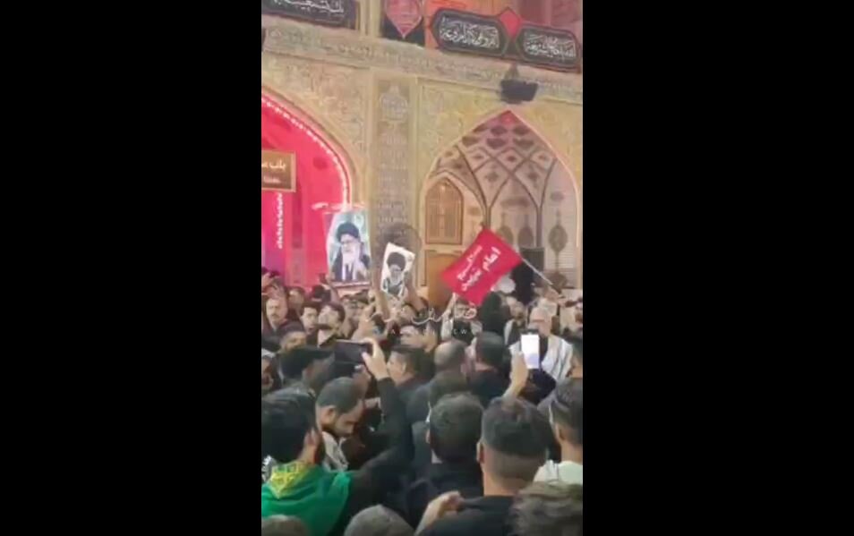 Video: Iraqis Await Martyr Leader’s Body Inside Imam Ali Shrine