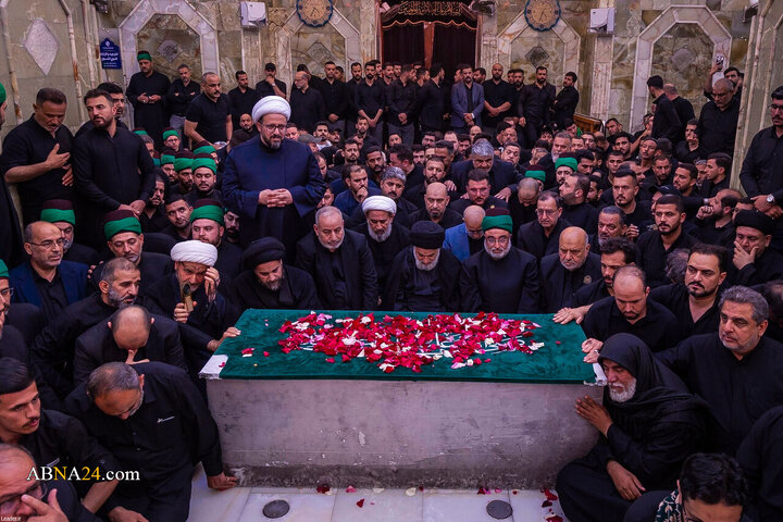 تشییع پیکر مطهر رهبر شهید انقلاب در کربلای معلی
