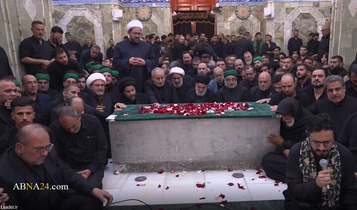 تشییع پیکر مطهر رهبر شهید انقلاب در کربلای معلی