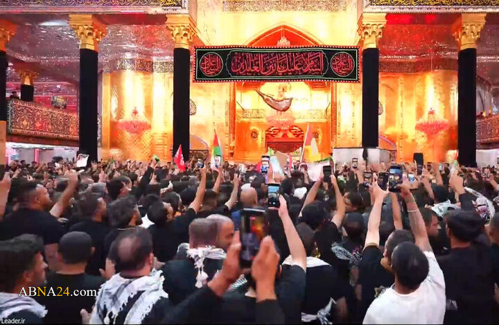 تشییع پیکر مطهر رهبر شهید انقلاب در کربلای معلی