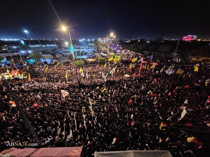 تشییع پیکر مطهر رهبر شهید انقلاب در کربلای معلی