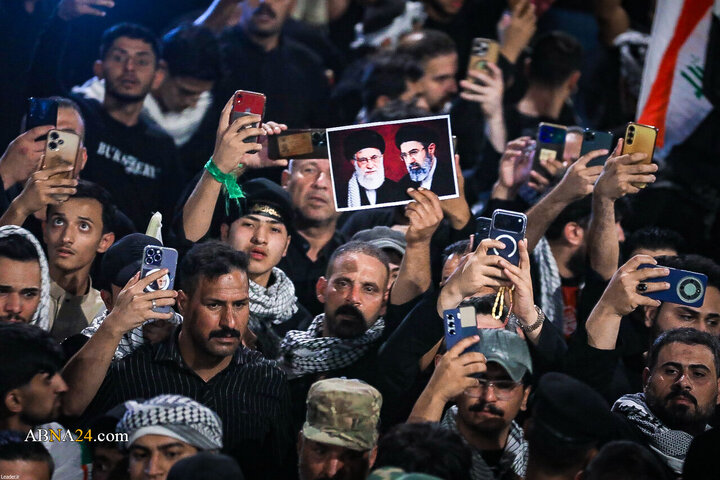 تشییع پیکر مطهر رهبر شهید انقلاب در کربلای معلی