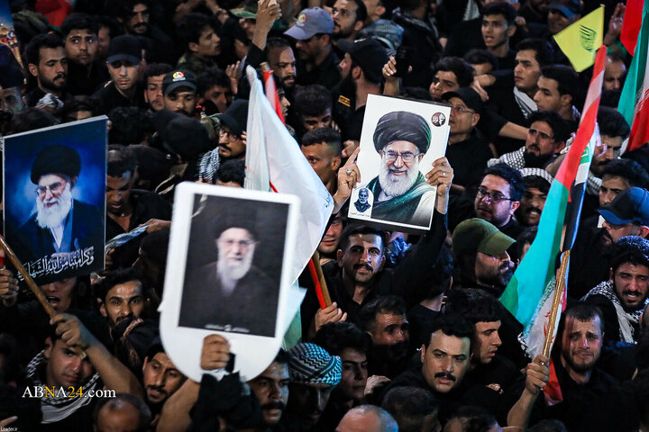تشییع پیکر مطهر رهبر شهید انقلاب در کربلای معلی