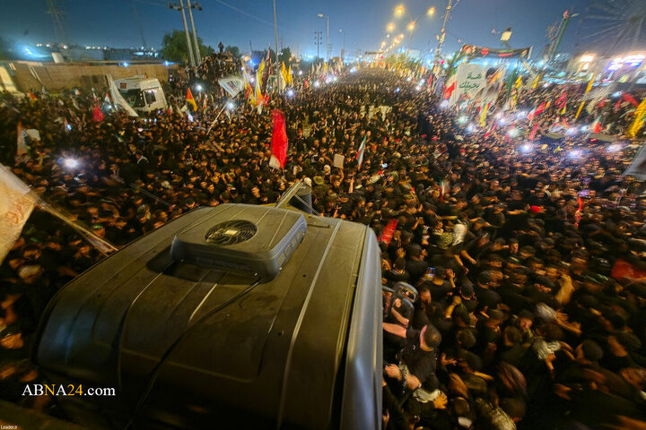 تشییع پیکر مطهر رهبر شهید انقلاب در کربلای معلی