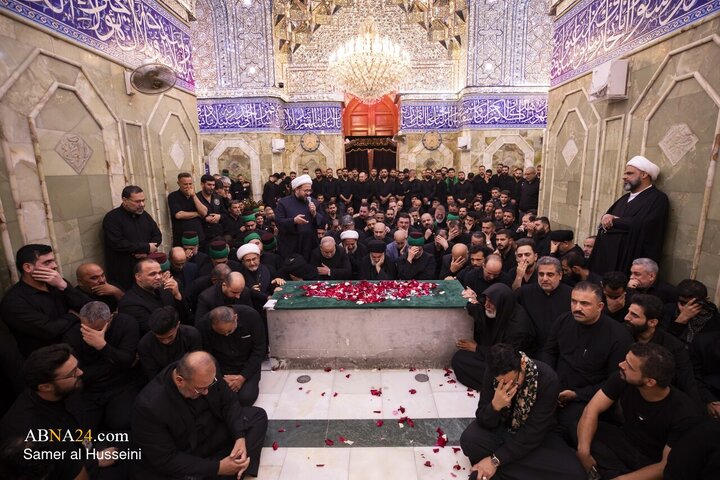 تشییع پیکر مطهر رهبر شهید انقلاب در کربلای معلی