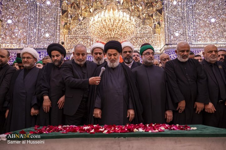 تشییع پیکر مطهر رهبر شهید انقلاب در کربلای معلی
