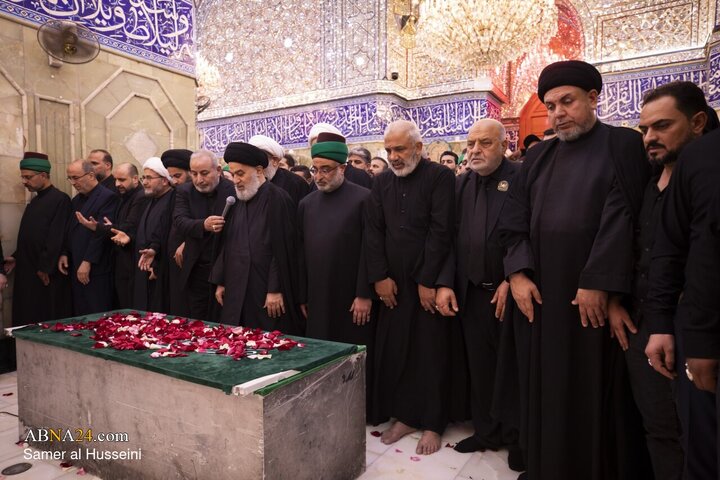 تشییع پیکر مطهر رهبر شهید انقلاب در کربلای معلی