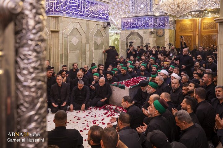 تشییع پیکر مطهر رهبر شهید انقلاب در کربلای معلی