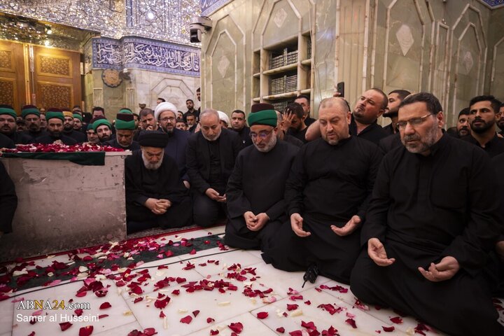 تشییع پیکر مطهر رهبر شهید انقلاب در کربلای معلی