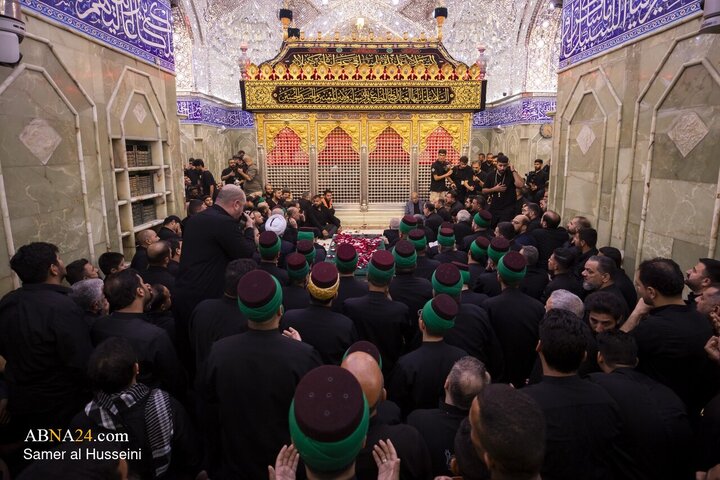 تشییع پیکر مطهر رهبر شهید انقلاب در کربلای معلی