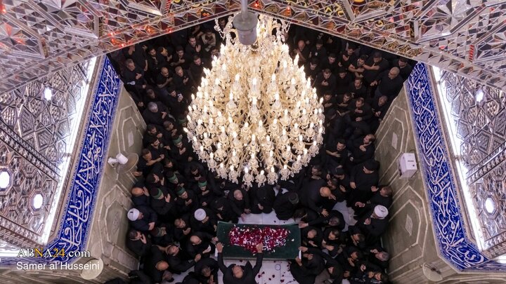 تشییع پیکر مطهر رهبر شهید انقلاب در کربلای معلی