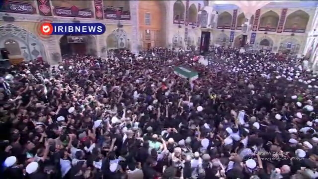 Vídeo: Corpo do Líder Mártir é carregado por fiéis no Santuário Sagrado do Imam Ali (A.S.)