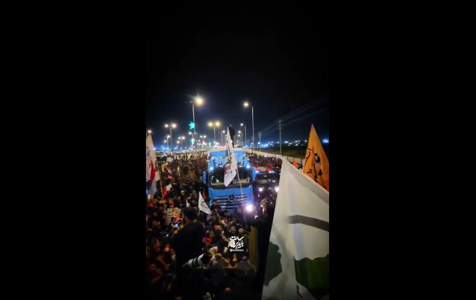 Video: Entry of vehicle carrying body of martyred leader into Karbala