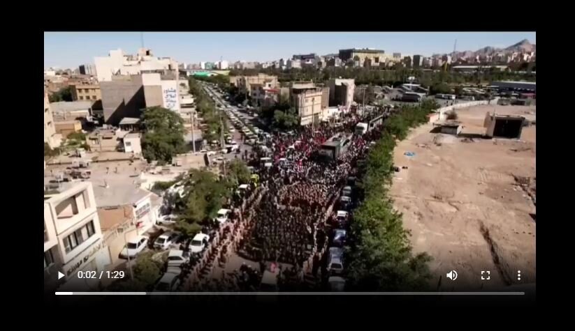 Video: Caravan of Martyrs Enters Streets of Holy City of Mashhad