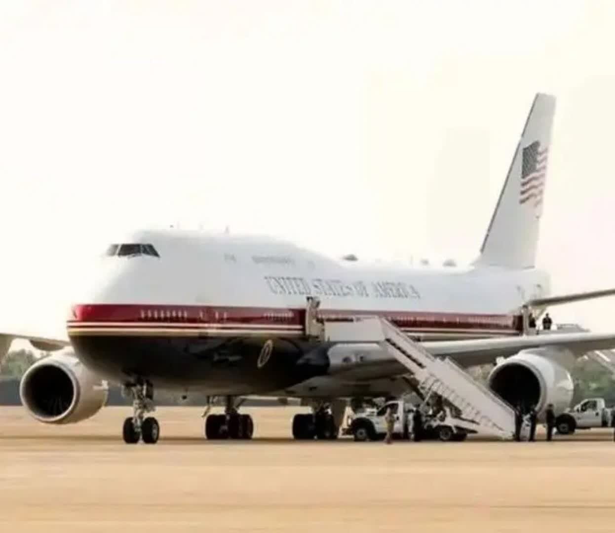 Video| Pagpapalit ng Eroplano ni Trump Dahil sa Takot sa Iran